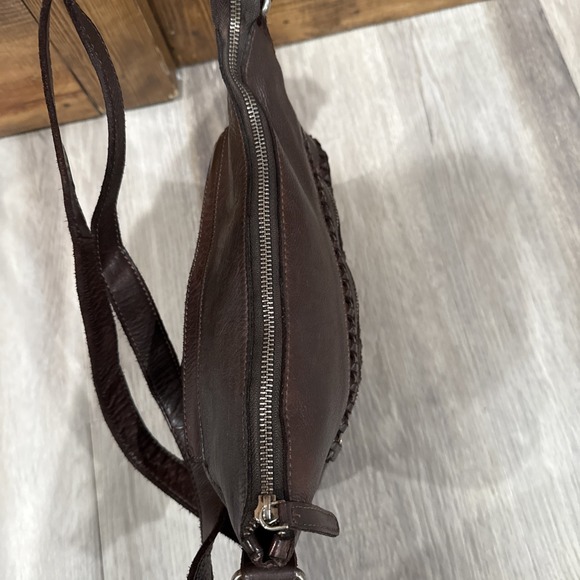 Vilenca Holland Crossbody Woven Tab‎ Brown Leather Purse Bag - Picture 9 of 11